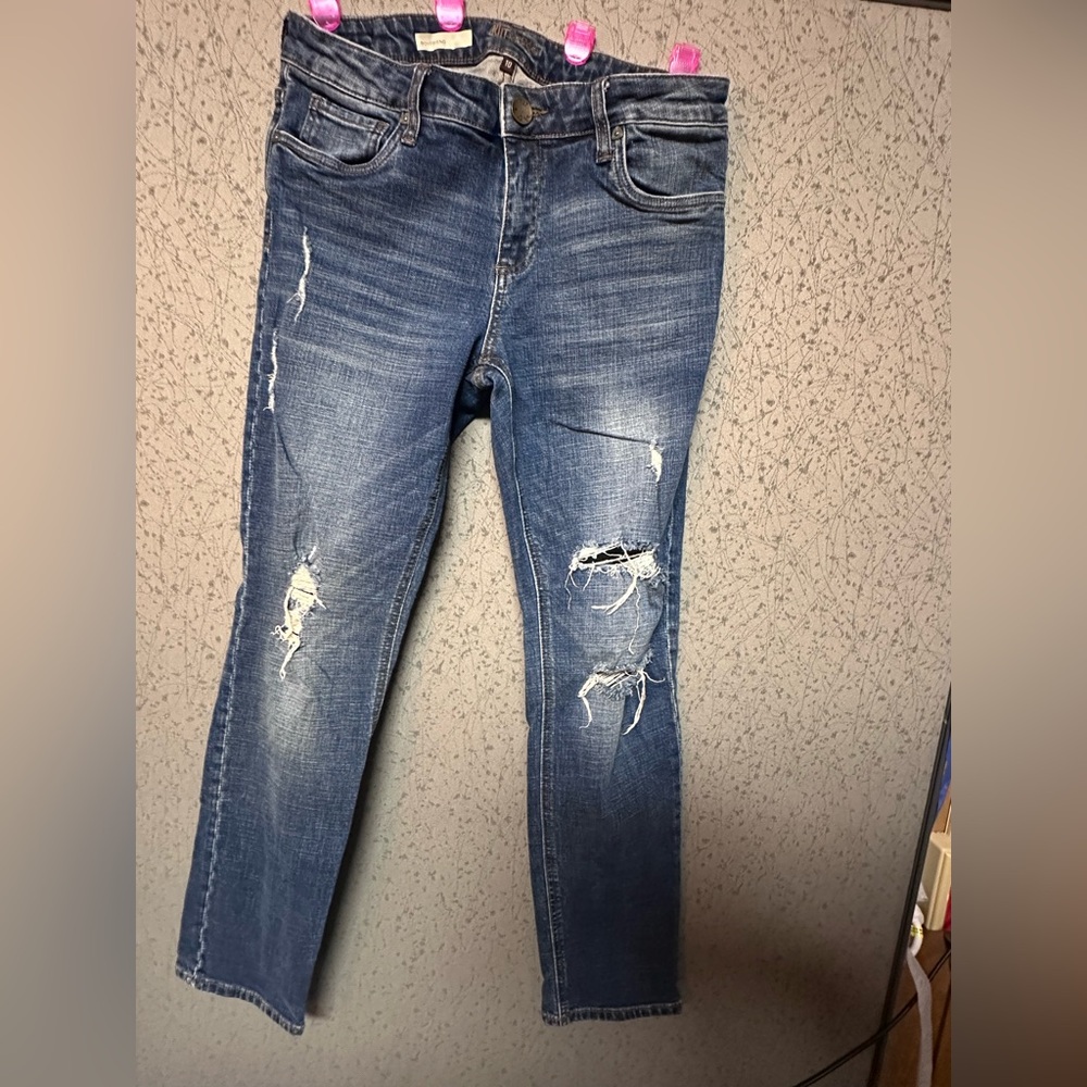 Kut from the Kloth Distressed Blue Skinny Jeans